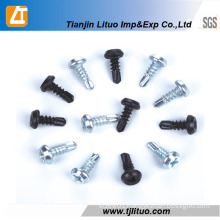 Black/Galvanized Carbon Steel Pan Framing Head Self Drilling Screw